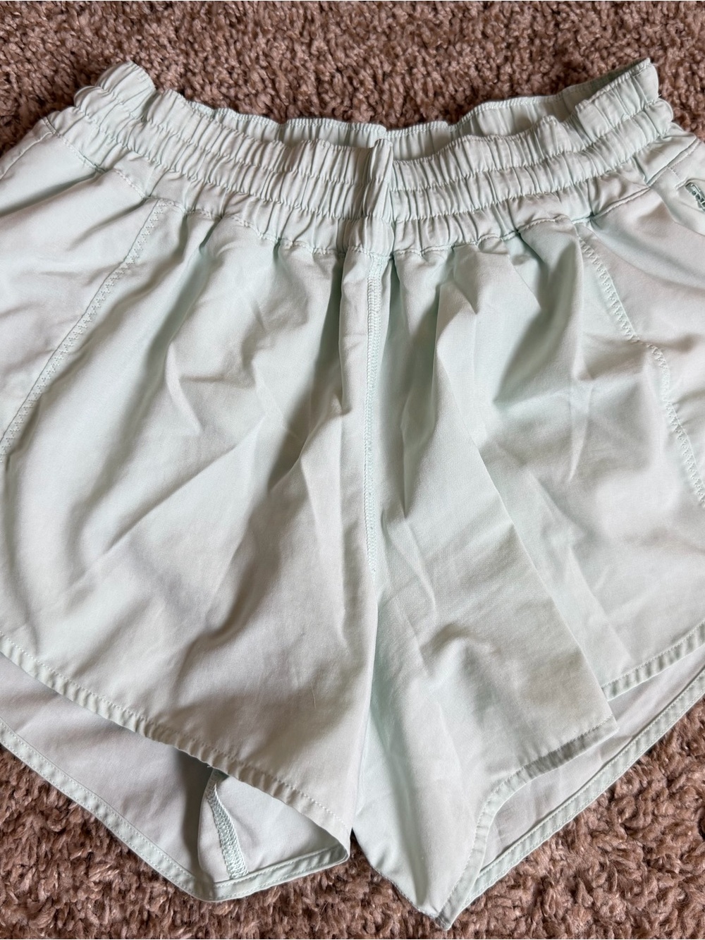 Lululemon Play Off Pleats Tennis Pickleball Shorts light green mint size 4